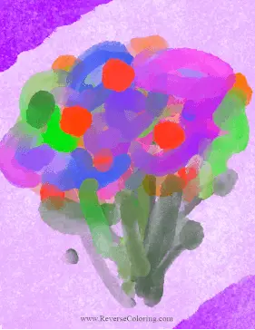 Bouquet Reverse Coloring Page